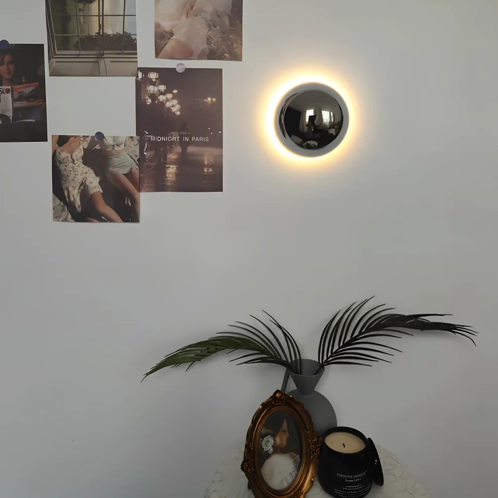LumiCircle – Up-to-date Rund Vägglampa i Järn med Energieffektiv LED-belysning Rod