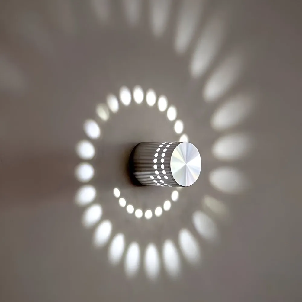 LuminBlast Vägglampa - Cylindrisk Vägglampa - Färgglada Spiralformade Vägglampor LED Varm