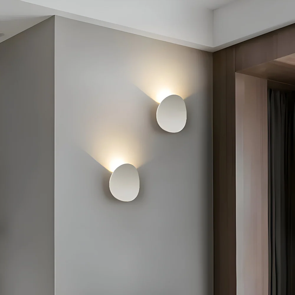 LumoOval – Vägglampa i Aluminium med Inbyggd LED och Minimalistisk Design Svart