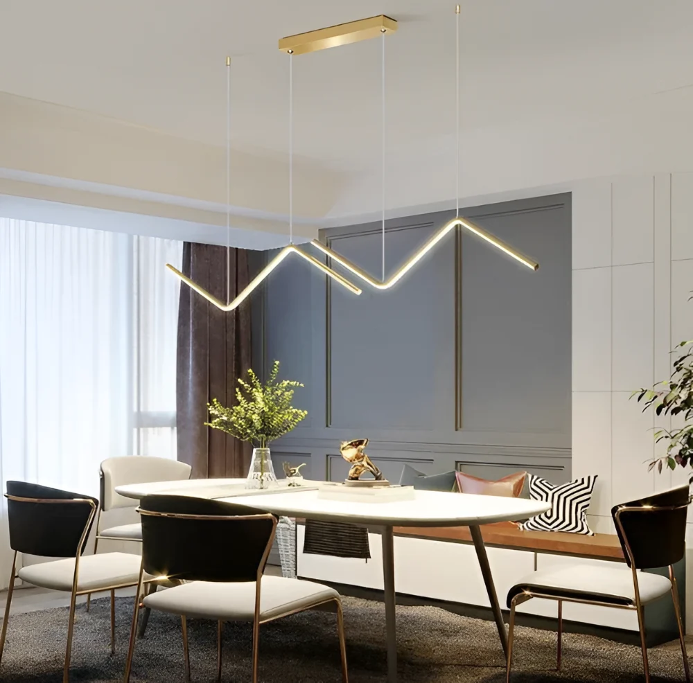 Luxurzi Pendellampa - Lyxig Triangulär LED Pendellampa Svart