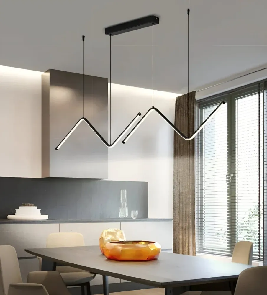 Luxurzi Pendellampa - Lyxig Triangulär LED Pendellampa Svart