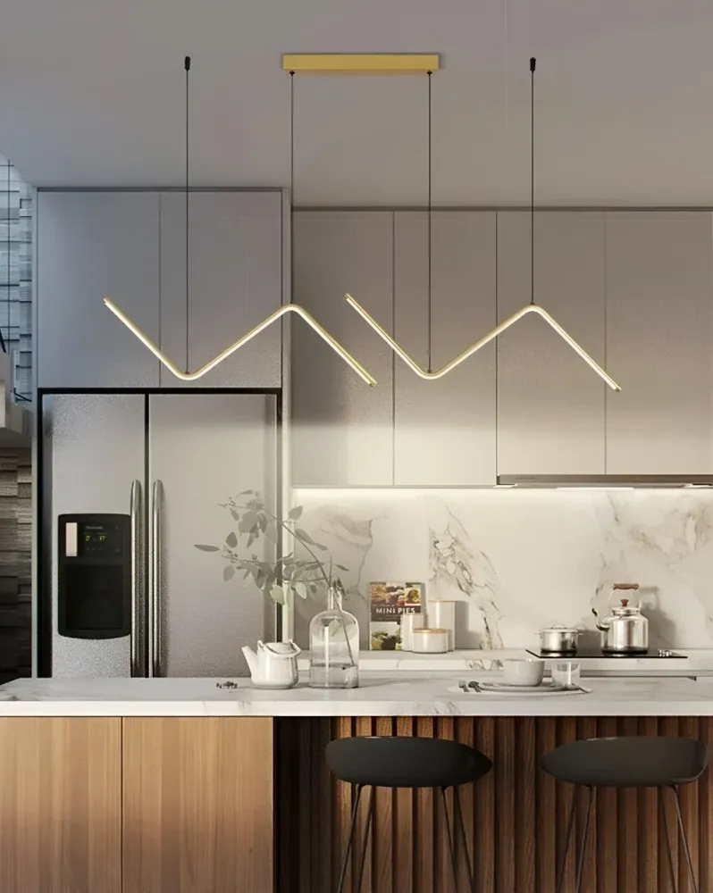 Luxurzi Pendellampa - Lyxig Triangulär LED Pendellampa Svart