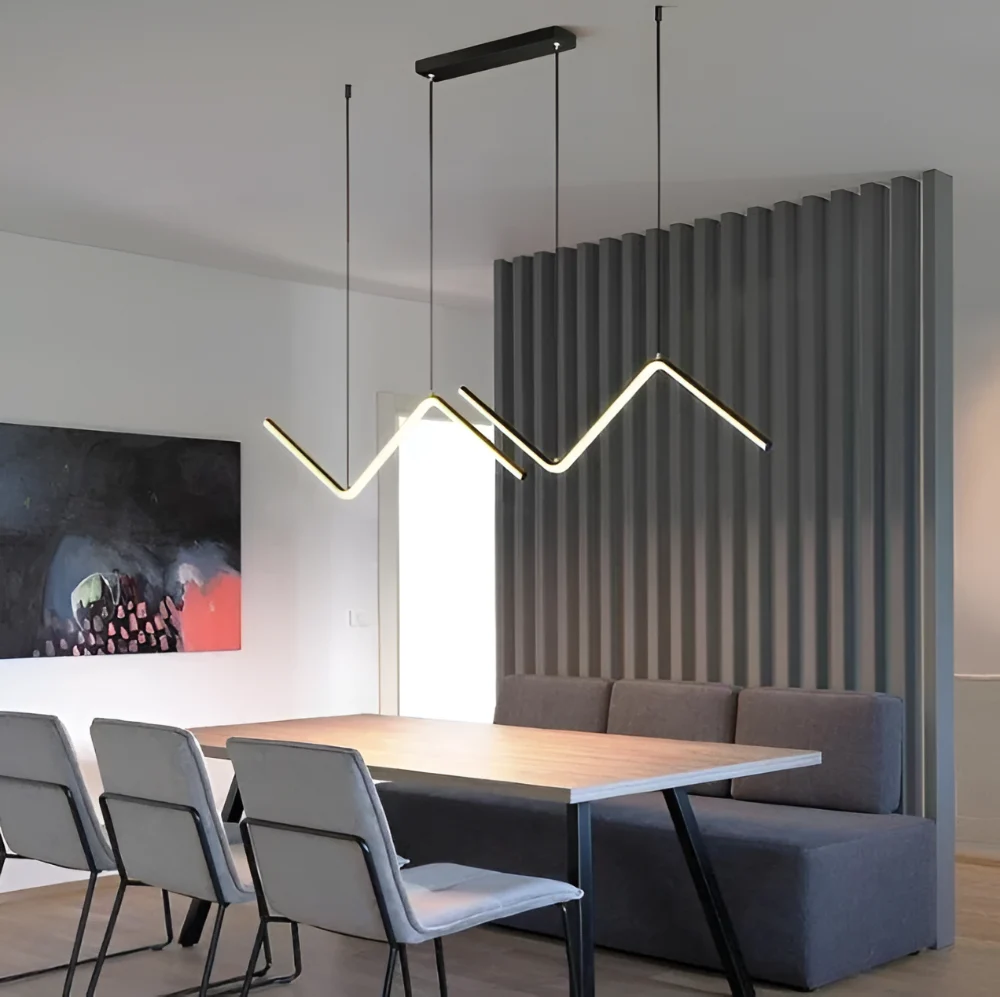 Luxurzi Pendellampa - Lyxig Triangulär LED Pendellampa Svart
