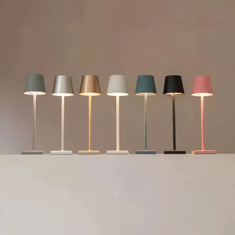 Old-style Dimbar Sladdlös LED-Bordslampa med Vattentät Design Svart