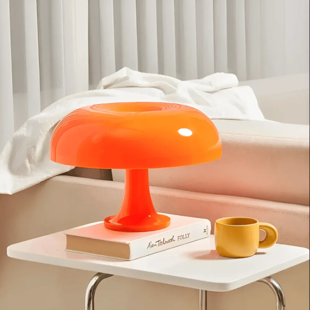 Old-style Sunrise - Vintageinspirerad LED-Bordslampa Med Svamp Orange