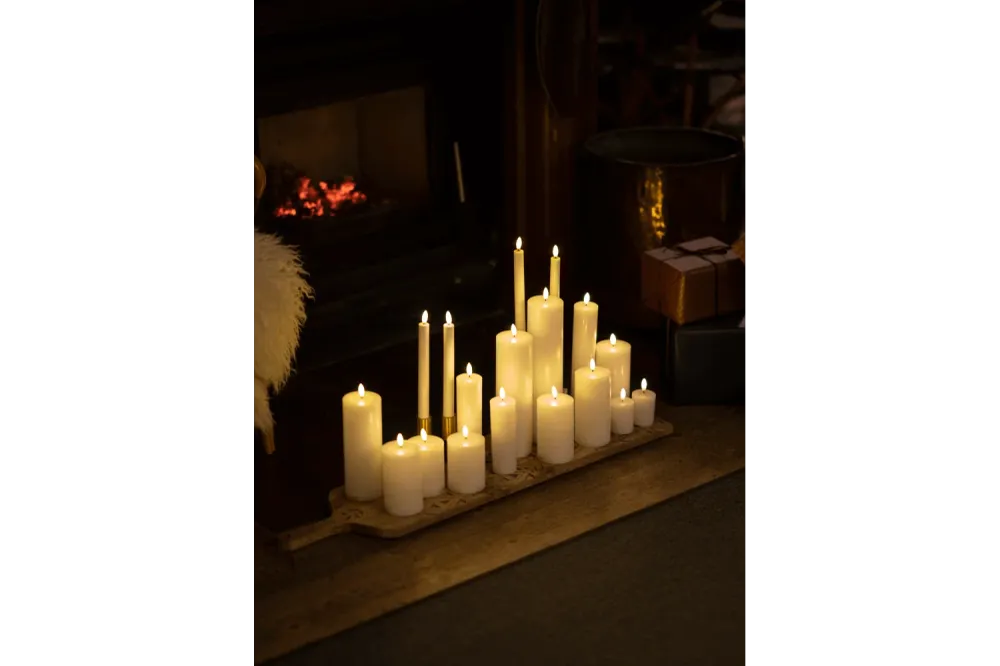 Sille Ø7,5 cm uppladdningsbara LED -ljus / flera storlekar 10