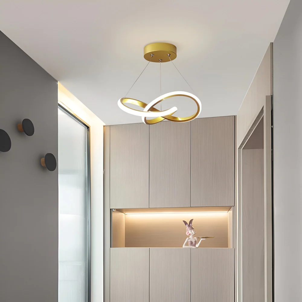 Spirallume – Sleek LED Taklampa med Skulpturell Spiraldesign Vit