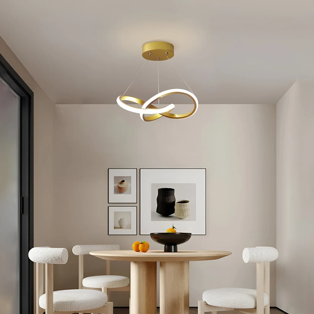 Spirallume – Sleek LED Taklampa med Skulpturell Spiraldesign Vit