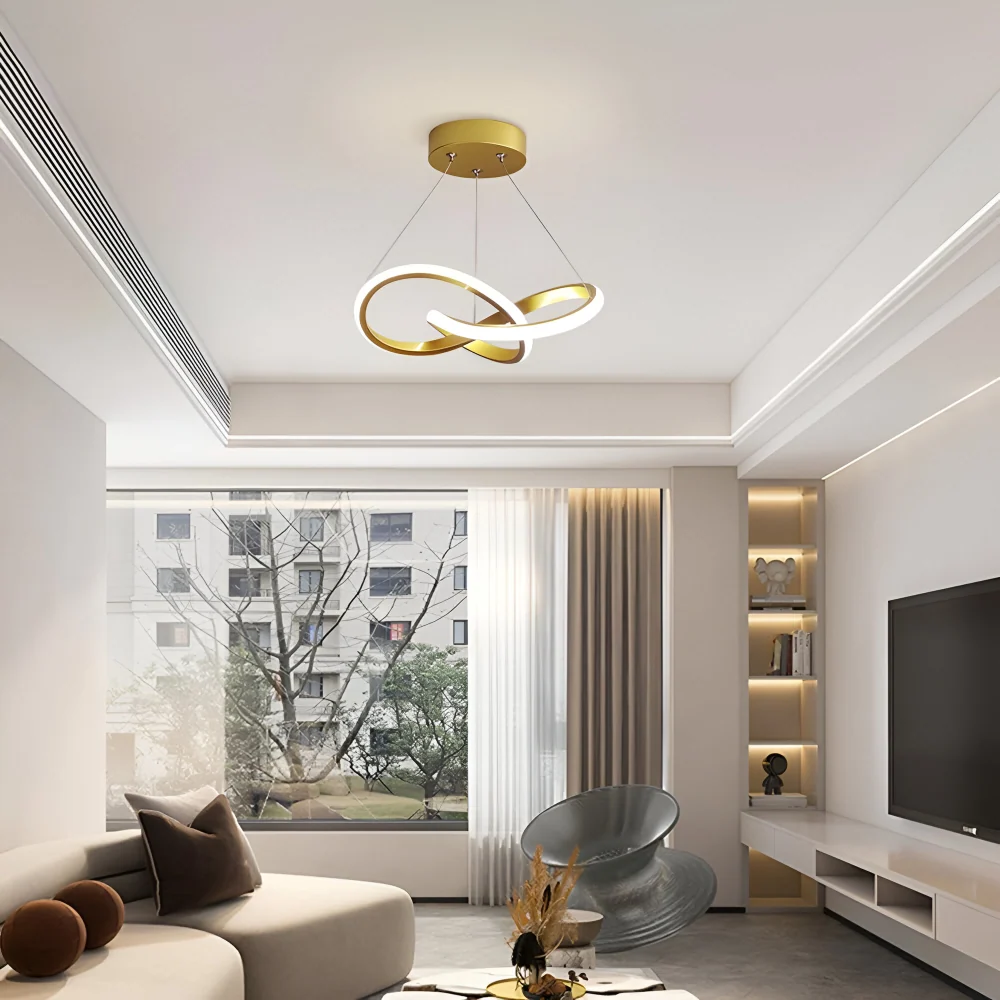 Spirallume – Sleek LED Taklampa med Skulpturell Spiraldesign Vit