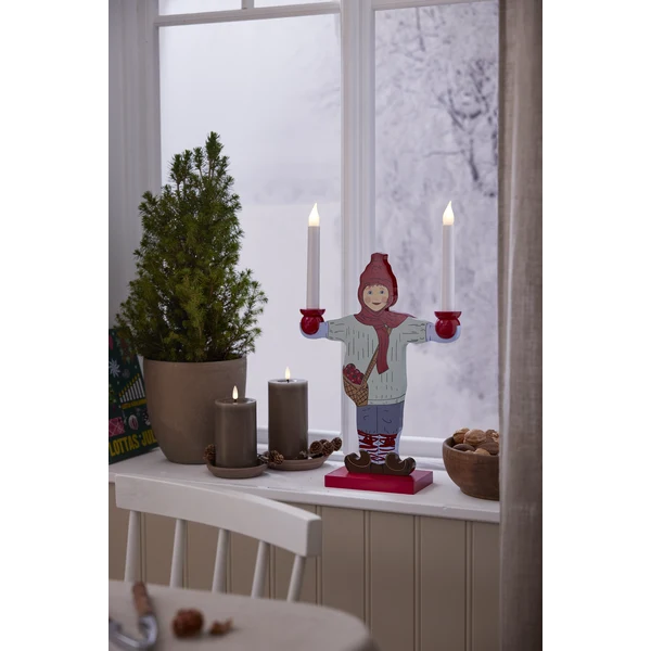 LED Blockljus Flamme Flow Mullvad 15 cm