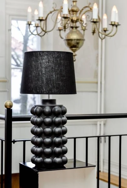 Bubbels Lampfot L H49cm, Ebenholts