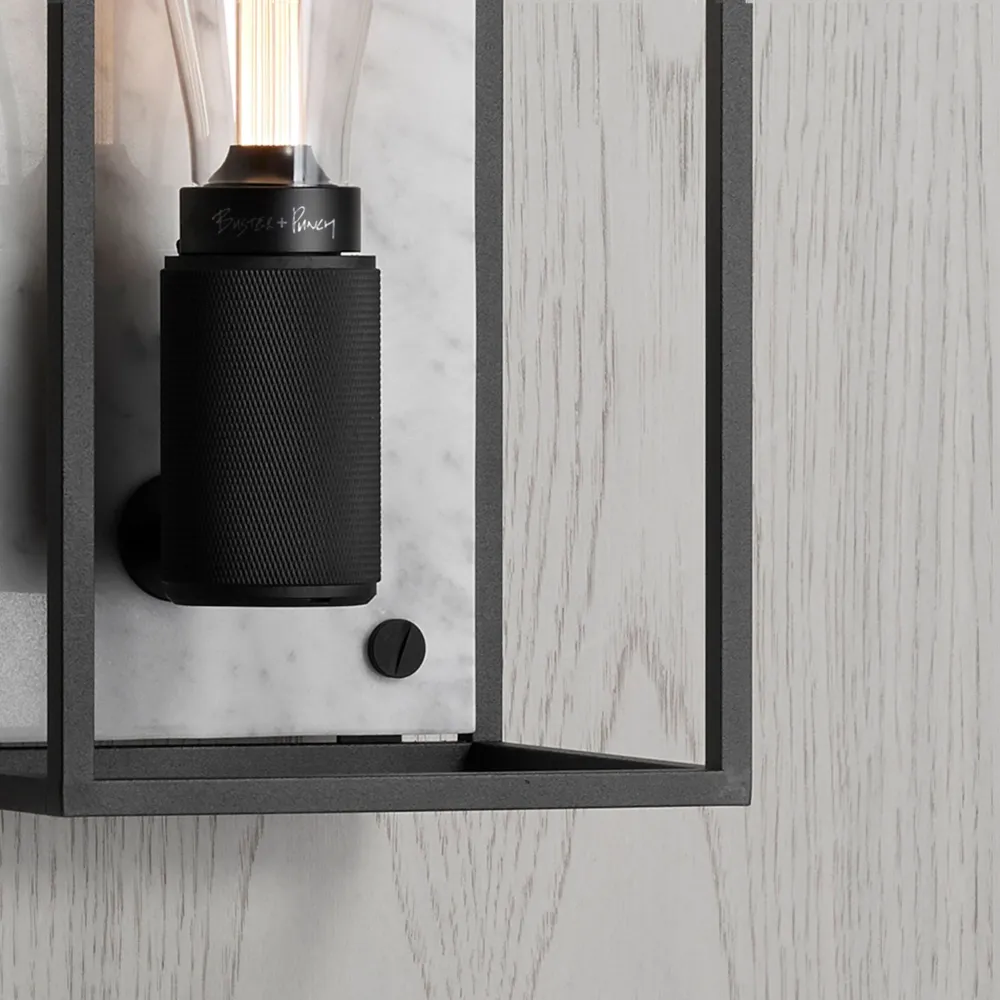 Caged vägglampa med pärla marmor/medium • Buster + Punch