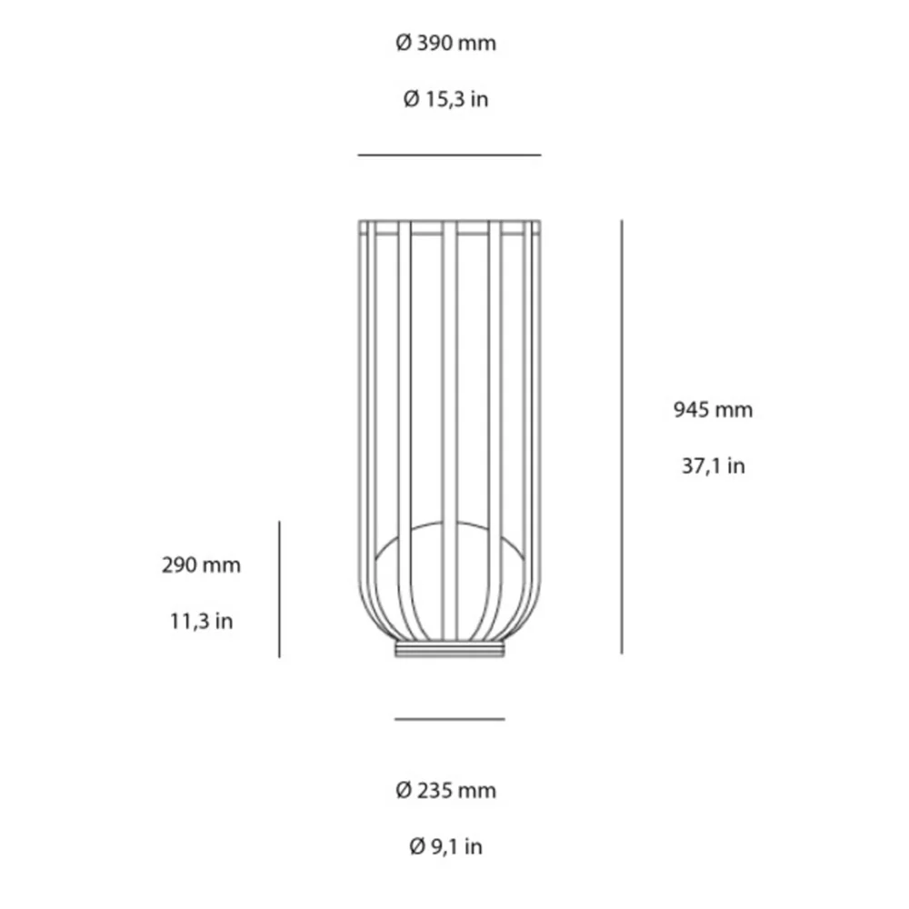 Daylight Spectrum Bols utomhuslampa - kruka