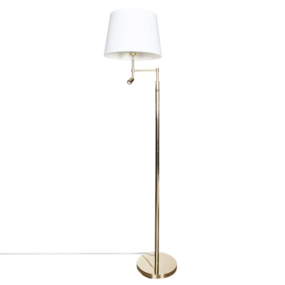 Dimmable LED Orlando golvlampa mässing/vit