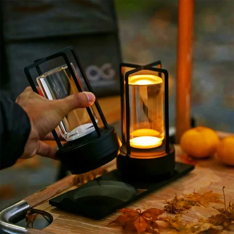 Lanternen - Sladdfri Bordslampa Silver
