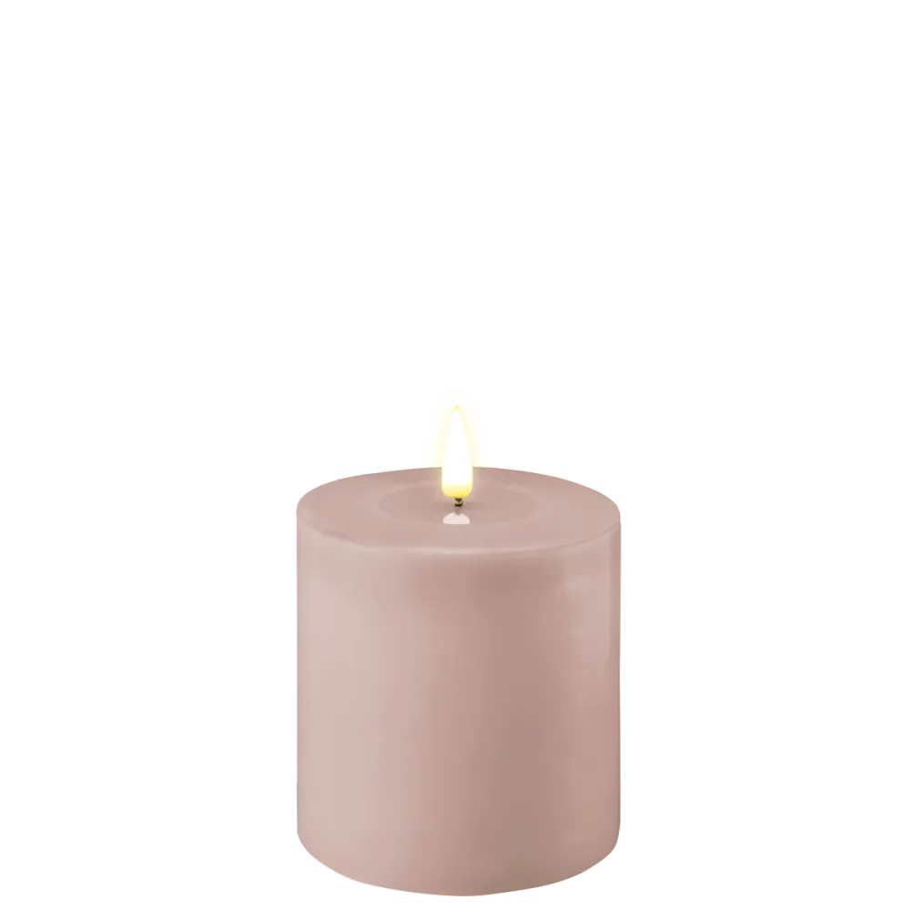 LED Blockljus Ø 10 X 10 Cm Rose