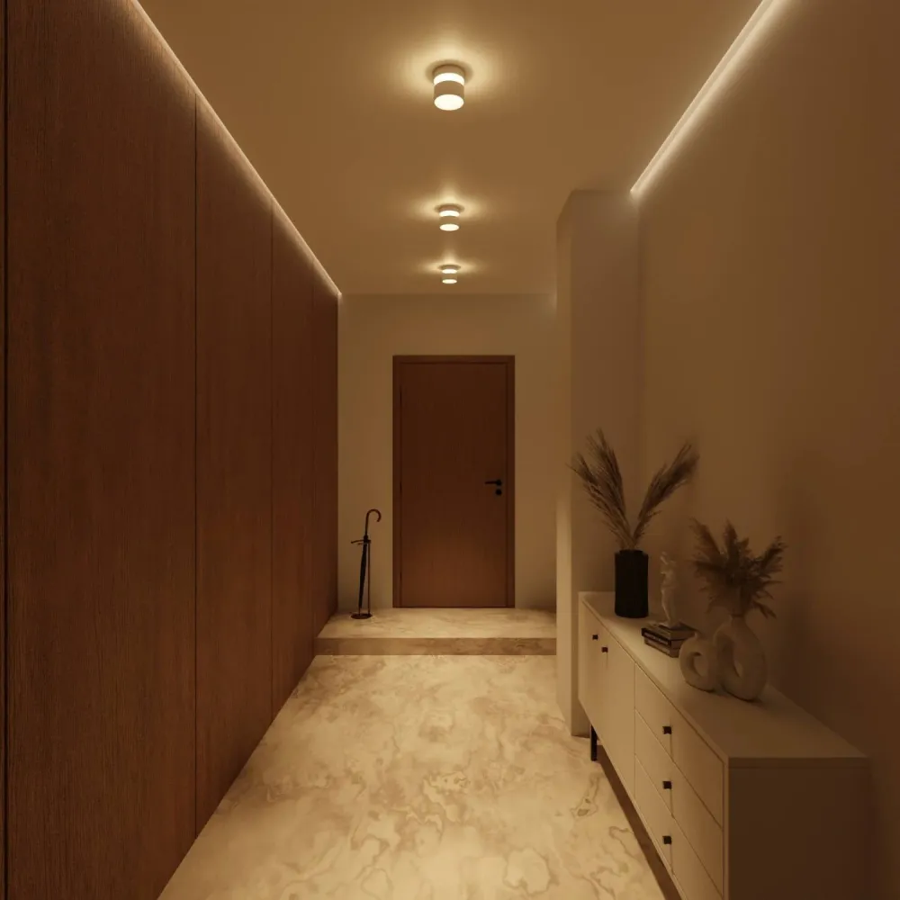 LumoCyl – Minimalist Cylindrisk Up & Down LED-Taklampa Svart