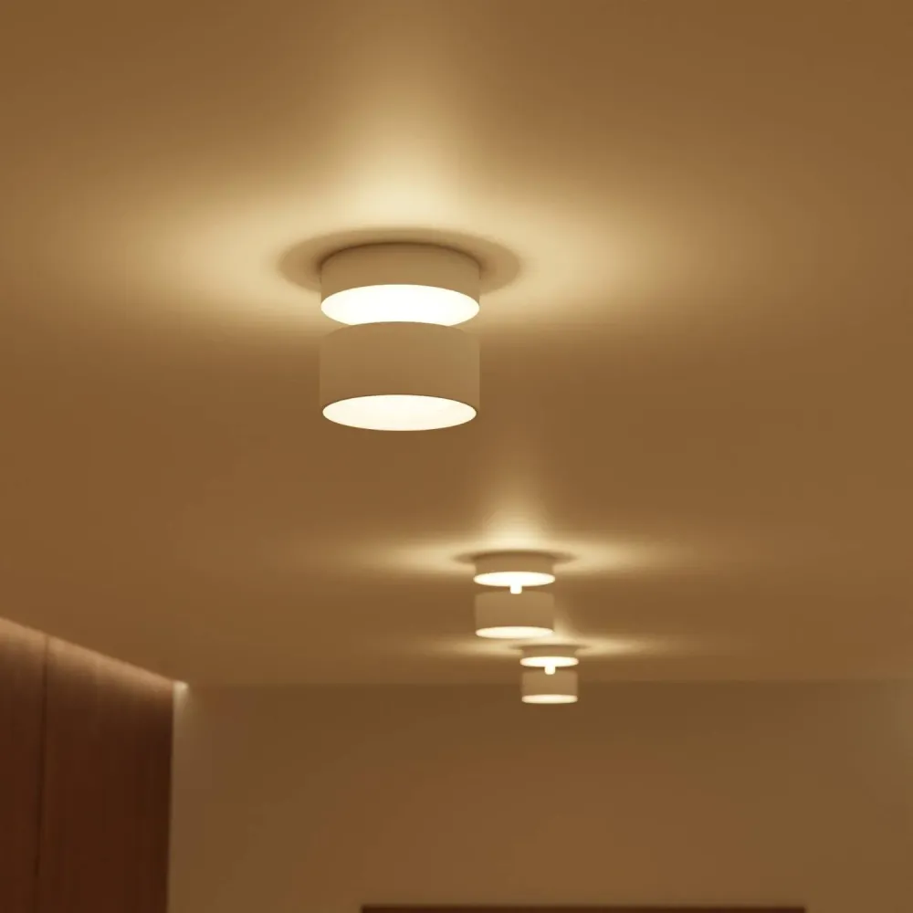 LumoCyl – Minimalist Cylindrisk Up & Down LED-Taklampa Svart