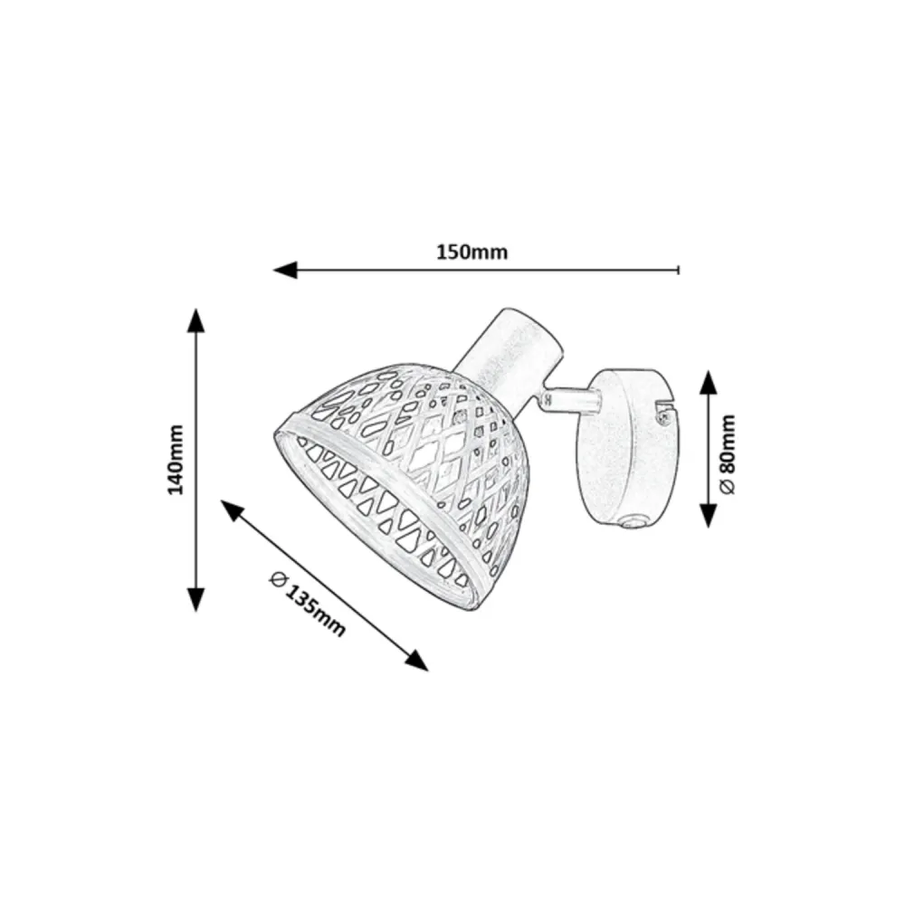 Rabalux 3133 Rottinglampa E14 1xMAX15W Midnight - Vägglampa