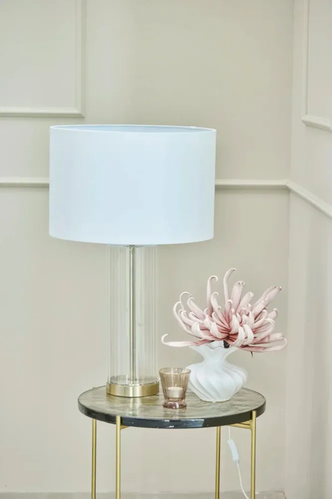 Sarille bordslampa, Tydlig / Guld