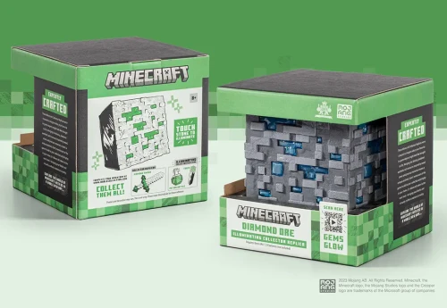 Smart Wi-Fi MINECRAFT - Luminös Diamantmalm - Samlarreplika 10cm