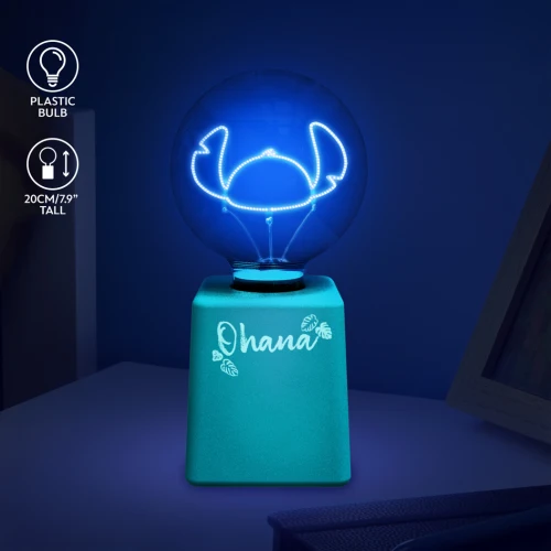 STITCH - Ohana - LED Neon Bulb Lamp 20cm | Dimmable | E26 Base