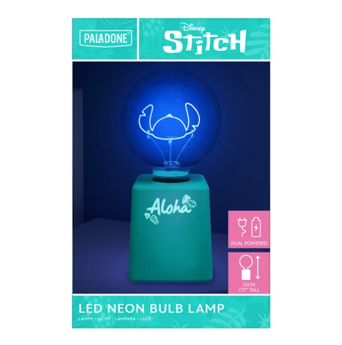 STITCH - Ohana - LED Neon Bulb Lamp 20cm | Dimmable | E26 Base