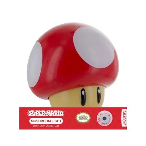 SUPER MARIO - Svamp - Bärbar Lampa med Ljud - Prova Mig