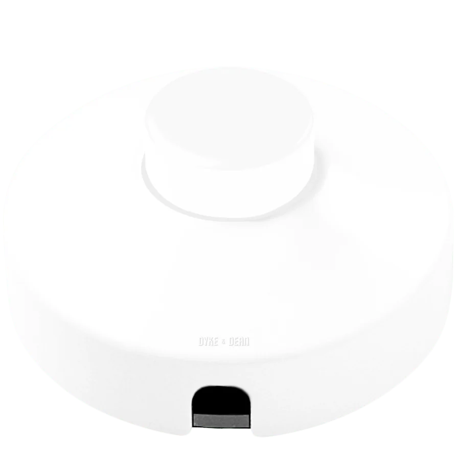VIT DUROPLAST FOT INLINE LAMPA LJUSBRYTARE