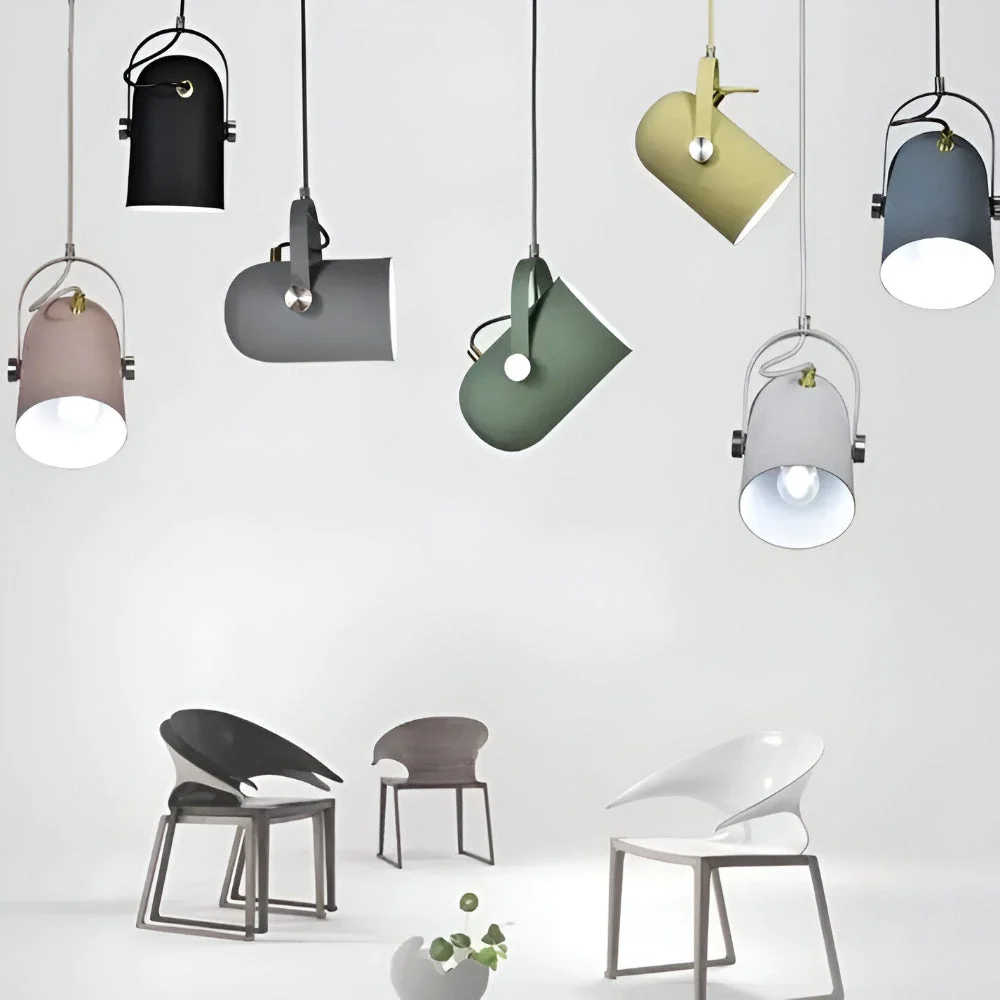 Lunivé – Justerbar Nordisk Pendellampa i Aluminium Svart