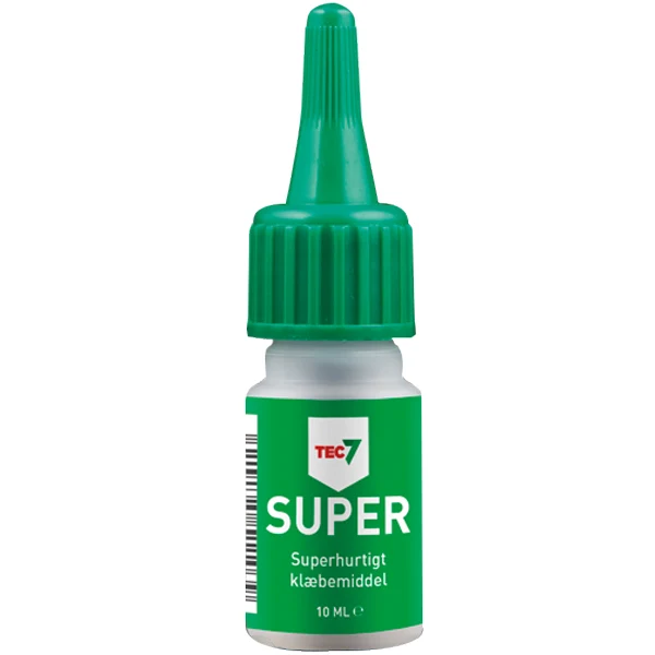 Tec7, Super Glue, 10ml - Transparent, snabbt och starkt lim för plast, glas, metall, gummi och elektronik