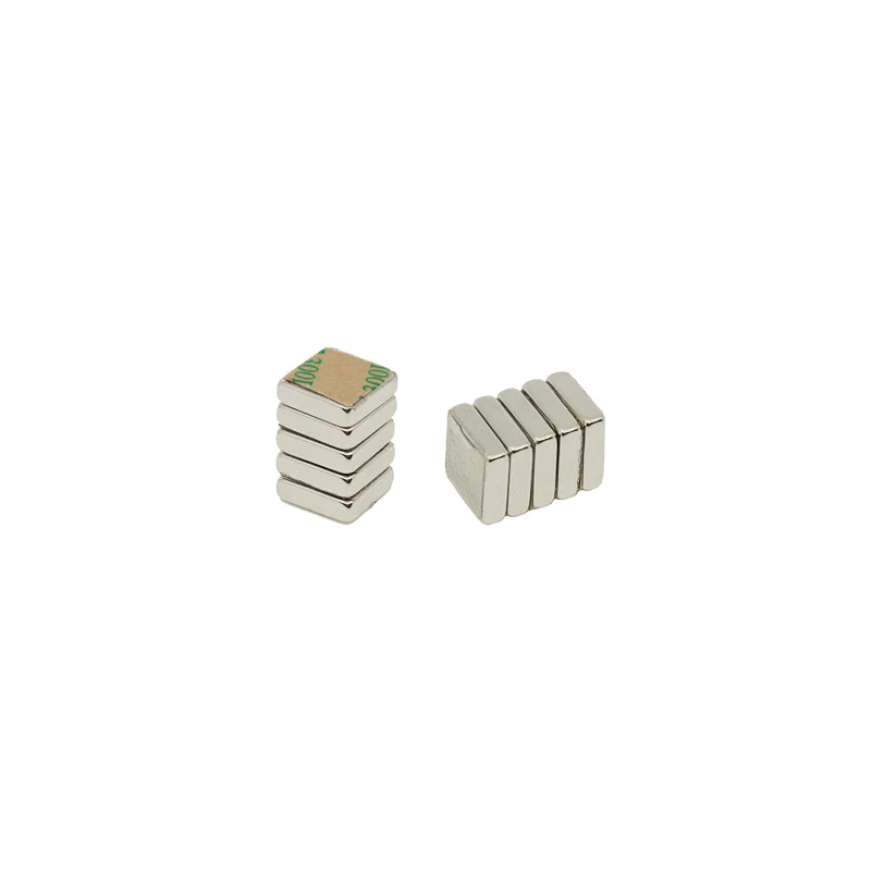 Supermagneter, Block 10x10x3 mm, Självhäftande, 10 st