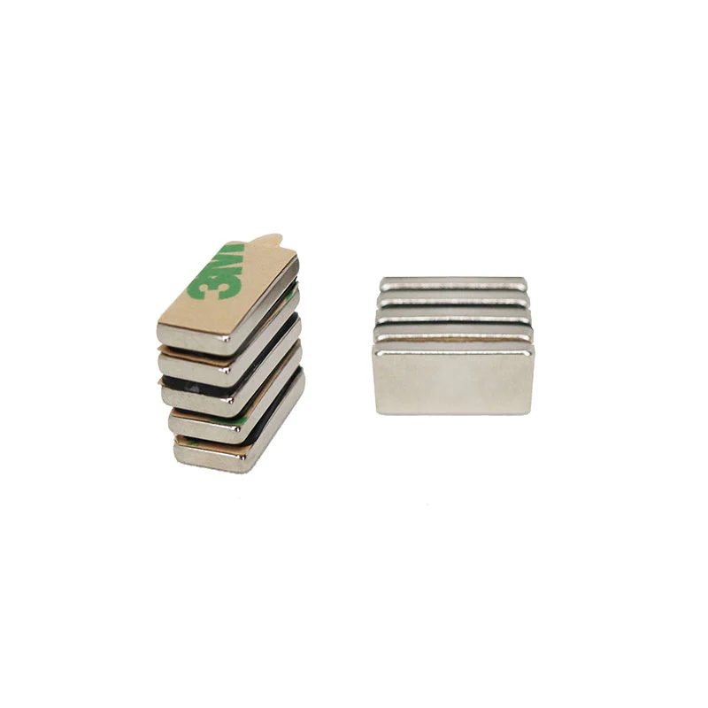 Supermagneter, Block 20x10x3 mm, Självhäftande, 10 st