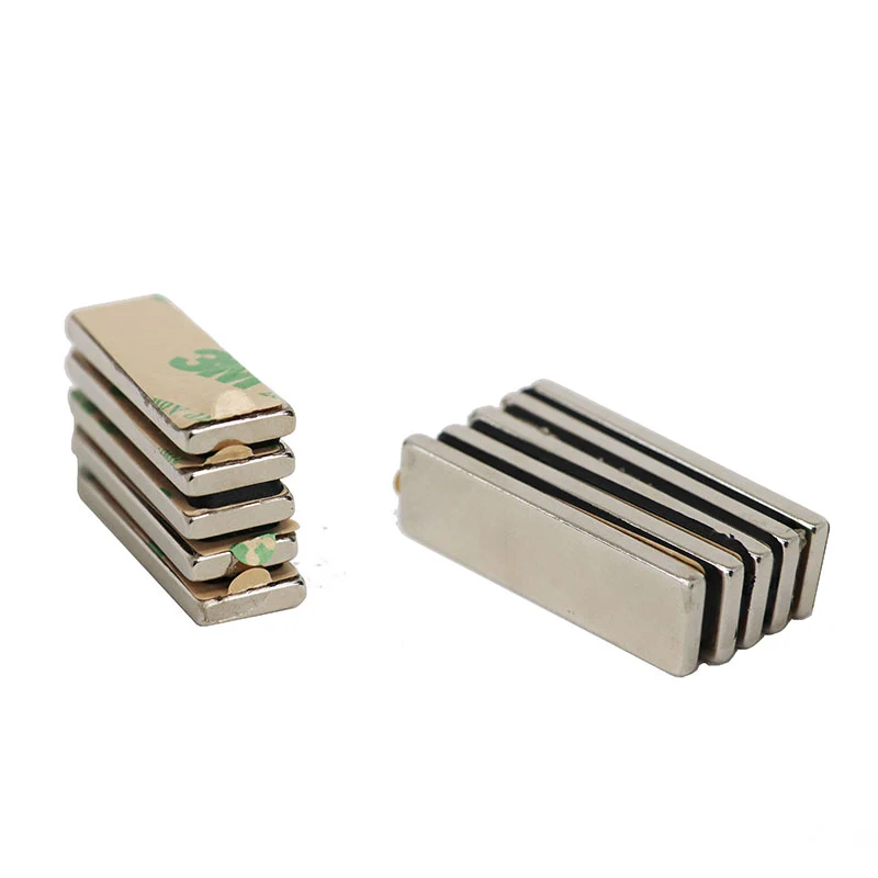 Supermagneter, Block 30x10x3 mm, Självhäftande, 10 st