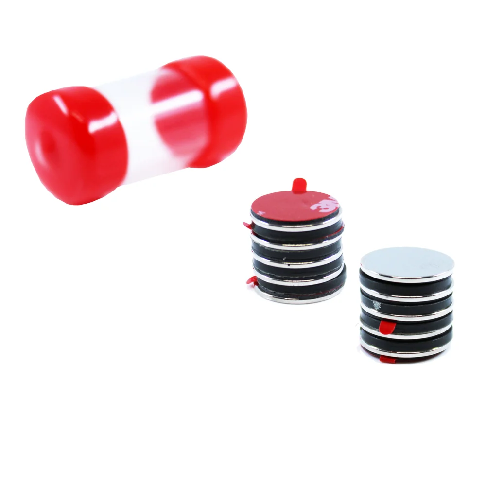 Supermagneter Självhäftande, 15x1 mm - 10 st