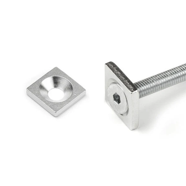 Countersunk metallplåt 15x15x3 mm