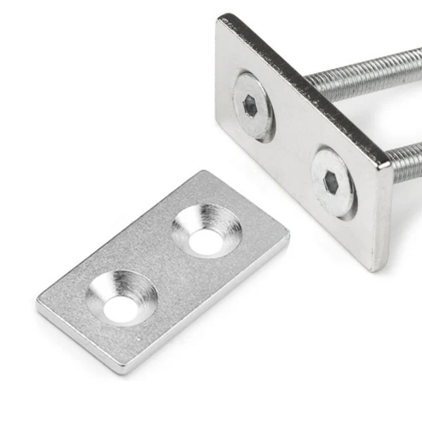 Countersunk metallplåt 80x20x3 mm
