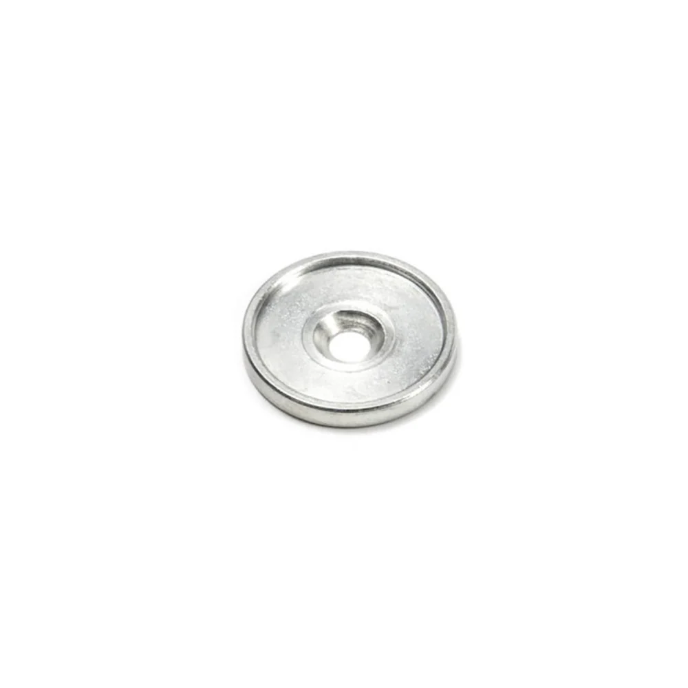 Countersunk metallplåt m. kant, rund 21x2 mm
