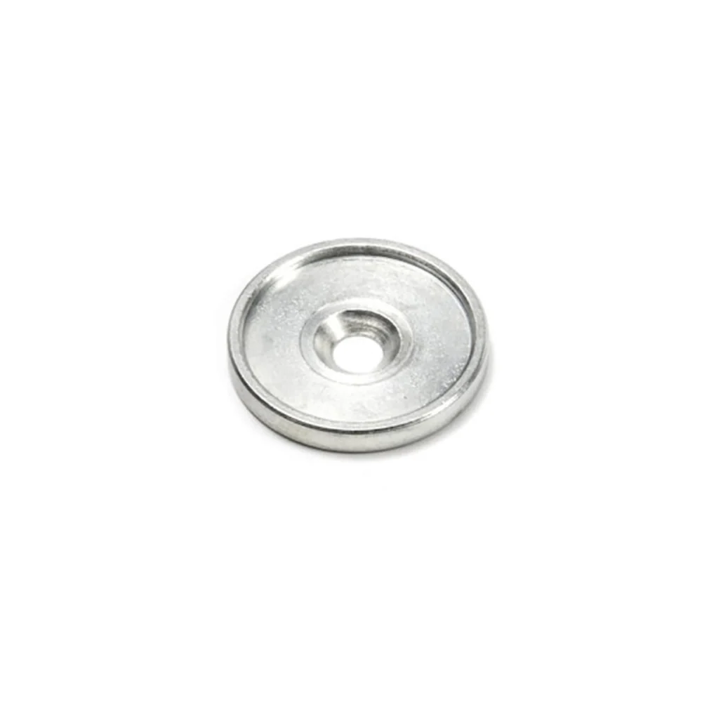 Countersunk metallplåt m. kant, rund 33x2 mm