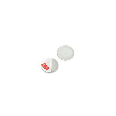 Metallplåt, rund 13x2 mm (självhäftande)