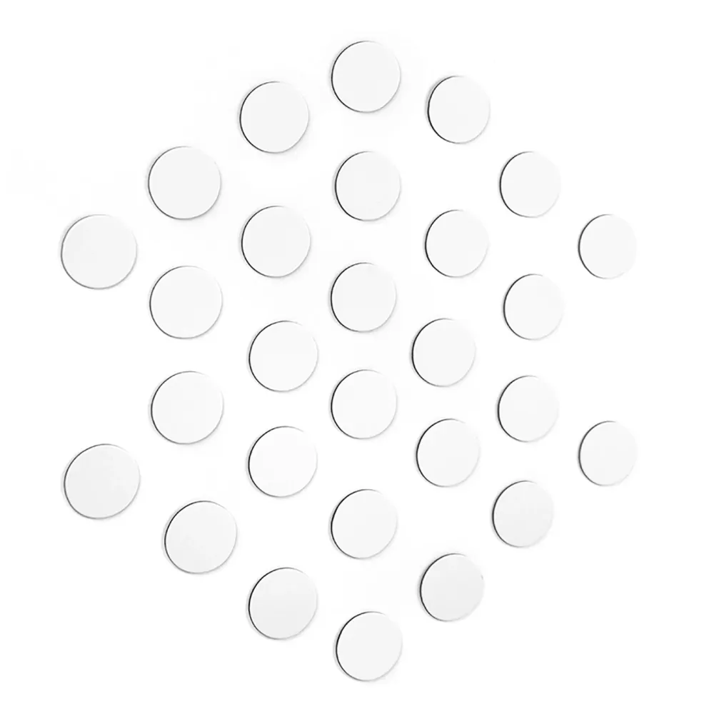Runda metallskivor "FLEX DOT" mini, vit (28 st)
