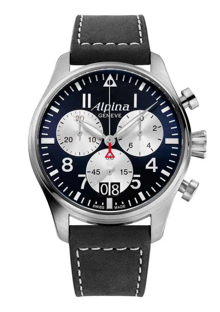 AL STARTIMER PILOT CHR QTZ, Ø44MM, MÖRKBLÅ DIAL, LB