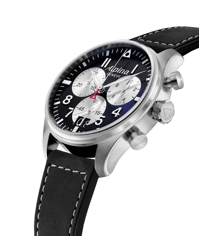 AL STARTIMER PILOT CHR QTZ, Ø44MM, MÖRKBLÅ DIAL, LB
