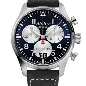 AL STARTIMER PILOT CHR QTZ, Ø44MM, MÖRKBLÅ DIAL, LB
