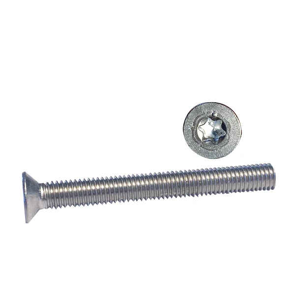 Maskinskruv flatförsänkt Torx-spår TX45 8x70 A4 ISO14581 2 stk + mutter