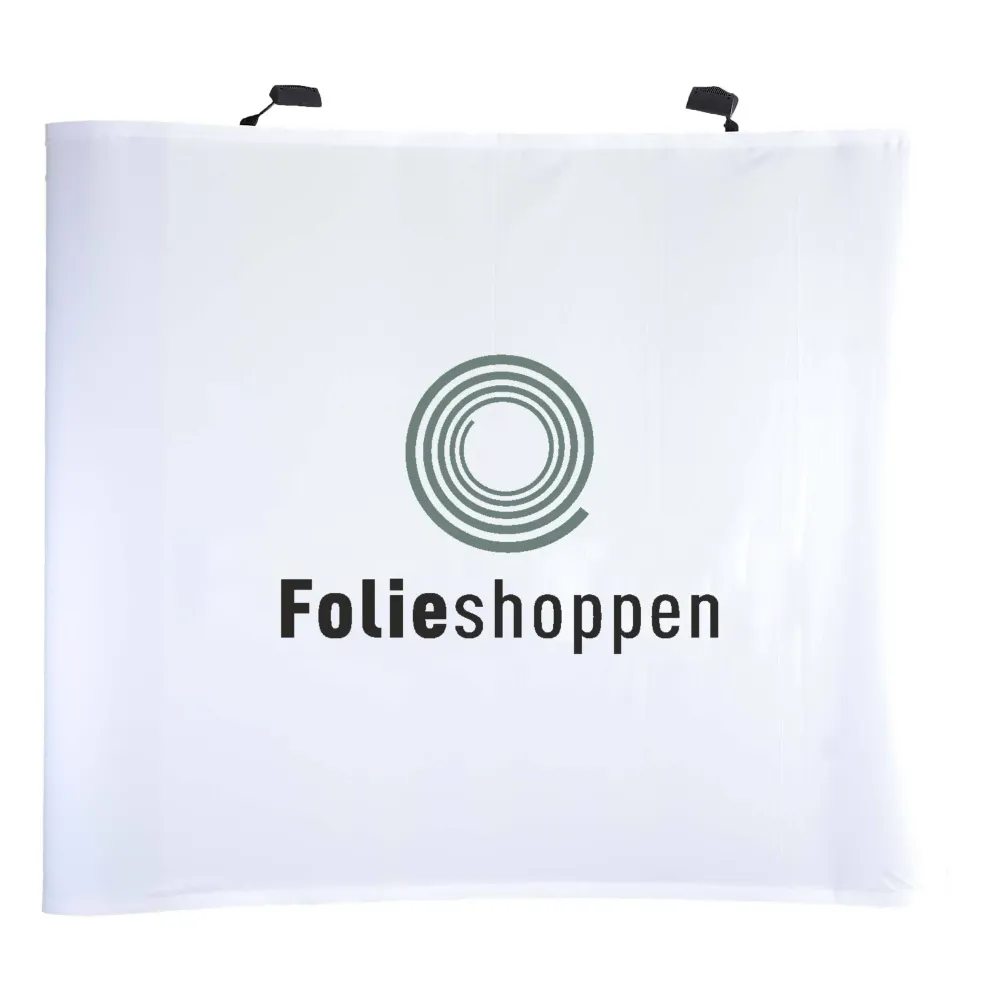 Pop-up böjd utställningsvägg, 350x225 cm