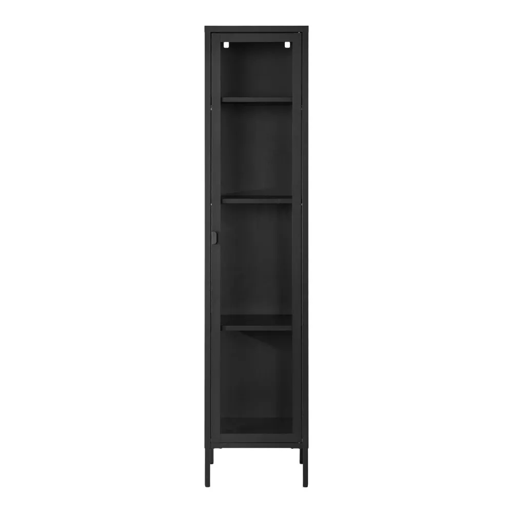 Brisbane smalt vitrinskåp H180cm, Midnight