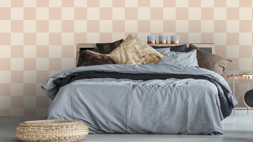 Reveal Tapet Checkers - Sand