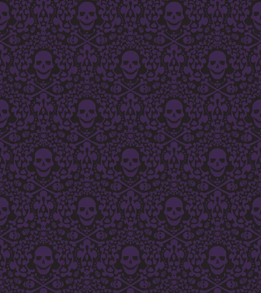 Reveal Tapet Happy Skulls - Ametist