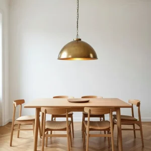 Loftlampe i fabriksstil | antik messing